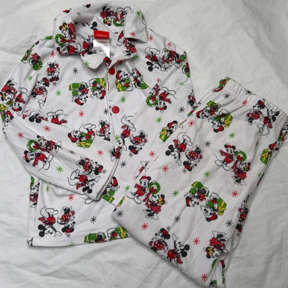 Disney Mickey & Minnie Christmas Pajama Set – Size 6